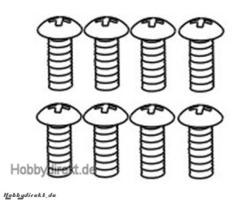 Linsenkopfschraube M3x8 mm (8) Krick 646073