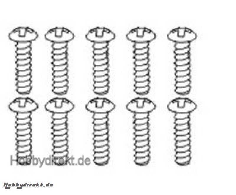 Linsenkopfschraube 2,6x10 mm selbstschneidend (10) Krick 646075