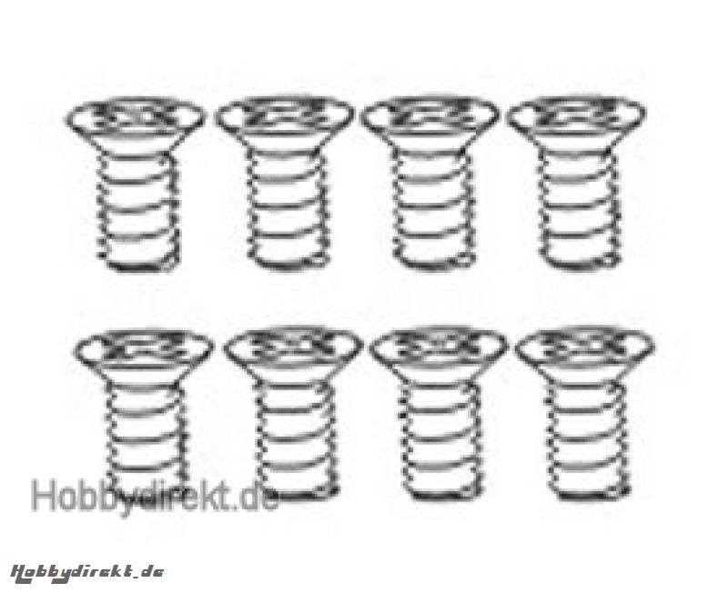 Senkkopfschraube 2x6 mm selbstschneidend (8) Krick 646080