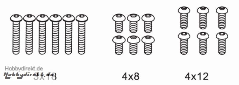 Schraubensatz E Flachk. 3x18,4x8,4x13 (18-teilig) Krick 648079