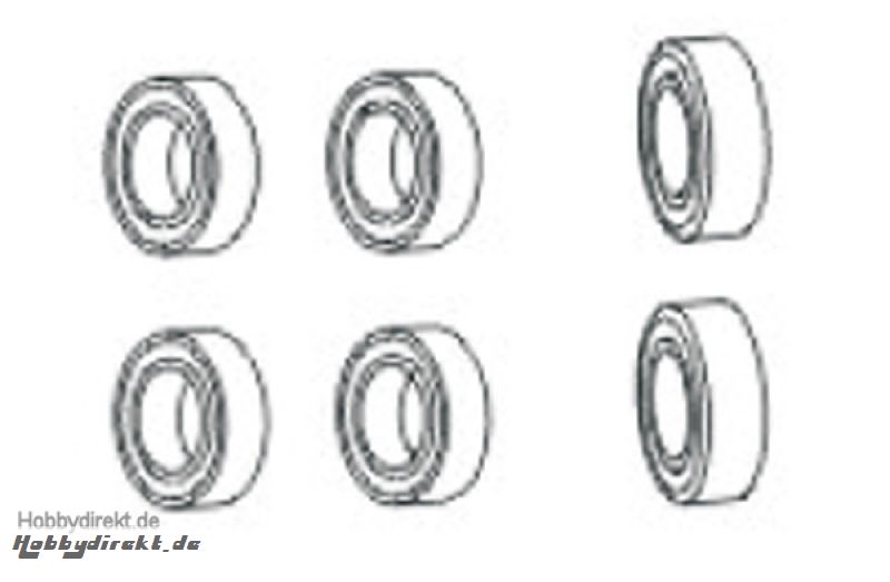 Lagersatz 6x10x3+6x12x4 mm (6-teilig) Krick 648091