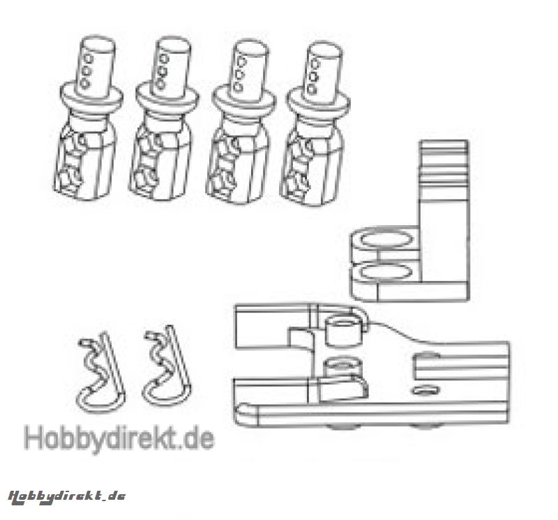 Karosseriehalter + Kleinteile (Satz) Krick 648167