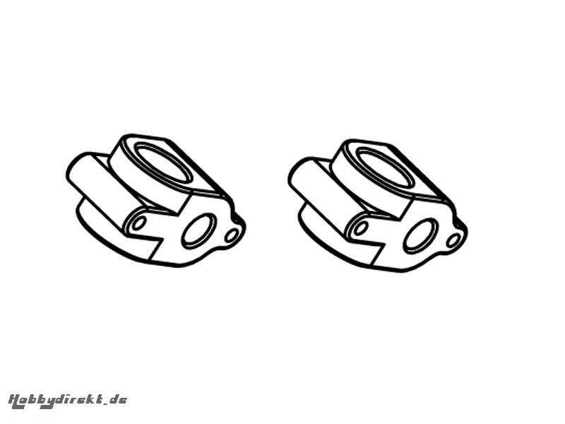 Aluminium Träger Radachse vorne (2)  MX400 Krick 655934
