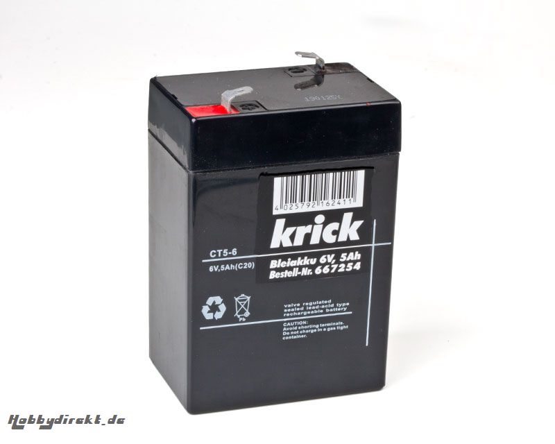 Bleiakku 6V / 5Ah Krick 667254