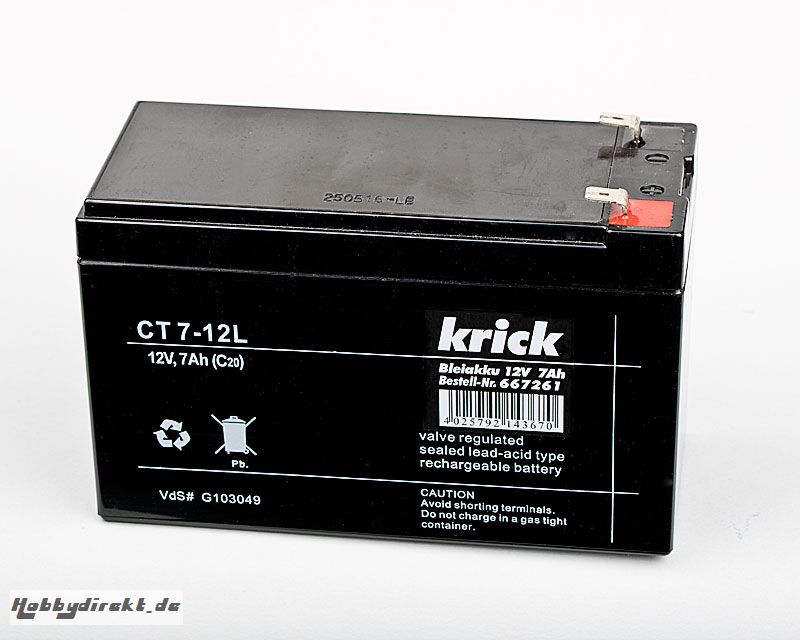 Bleiakku 12V / 7Ah Krick 667261