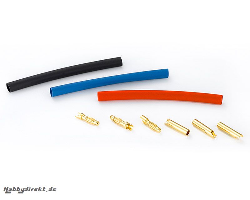 Goldkontakt Steckverbindung 4,0 mm (je 3x Stecker+Buchse) Krick 67464