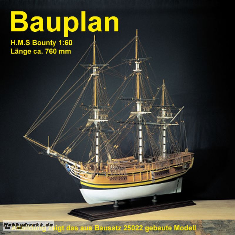 Bauplan H.M.S. Bounty Krick 91032