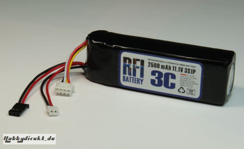 RFI LiPo Sender quad. 11,1V/2500mAh Fut+JR Krick 953012