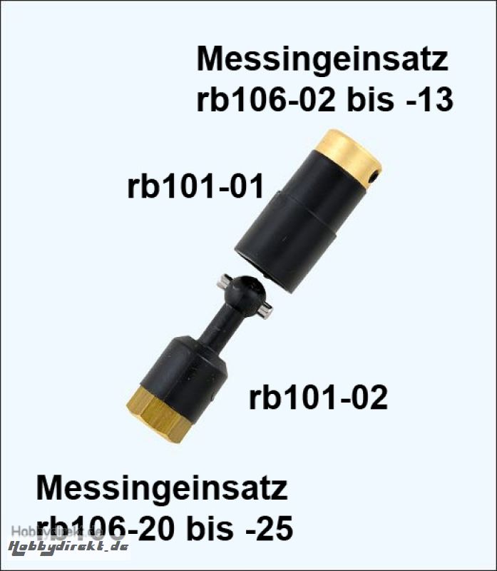 Kupplungs-Messingeinsatz 2,0 mm Krick rb106-02