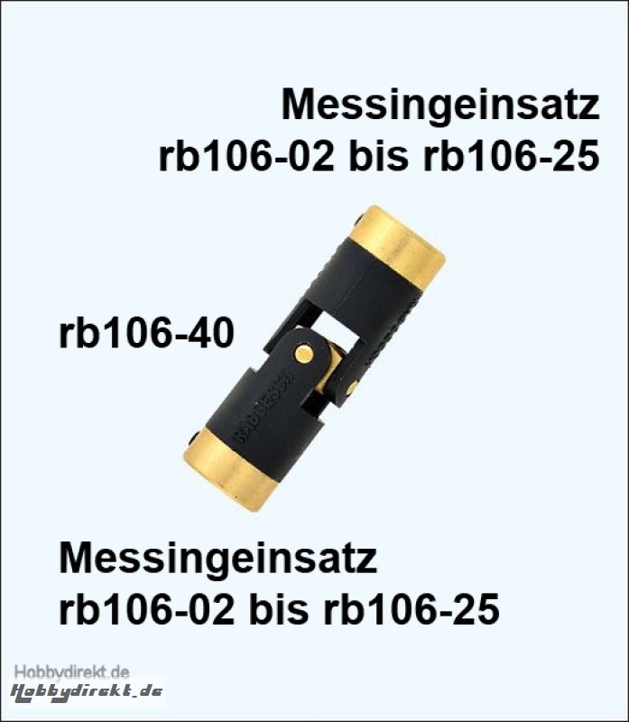 Kupplungs-Messingeinsatz 1/4 Zoll BSF Krick rb106-24