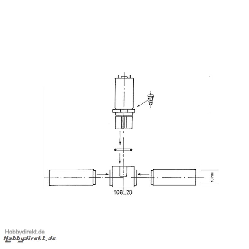 Mini Querstrahlruder 10/12 x 92 mm Krick rb108-20