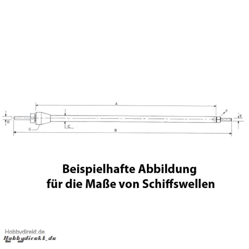 Schiffswelle M4  lg 290mm AØ 8mm Krick rb301-00