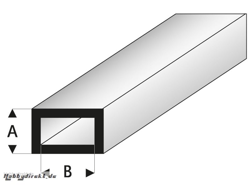 ASA Rechteck Rohr 4x8x330 mm (5) Krick rb421-53-3