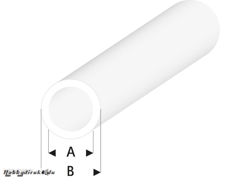 ASA Rohr transparent 2x3x330 mm (5) Krick rb422-53-3