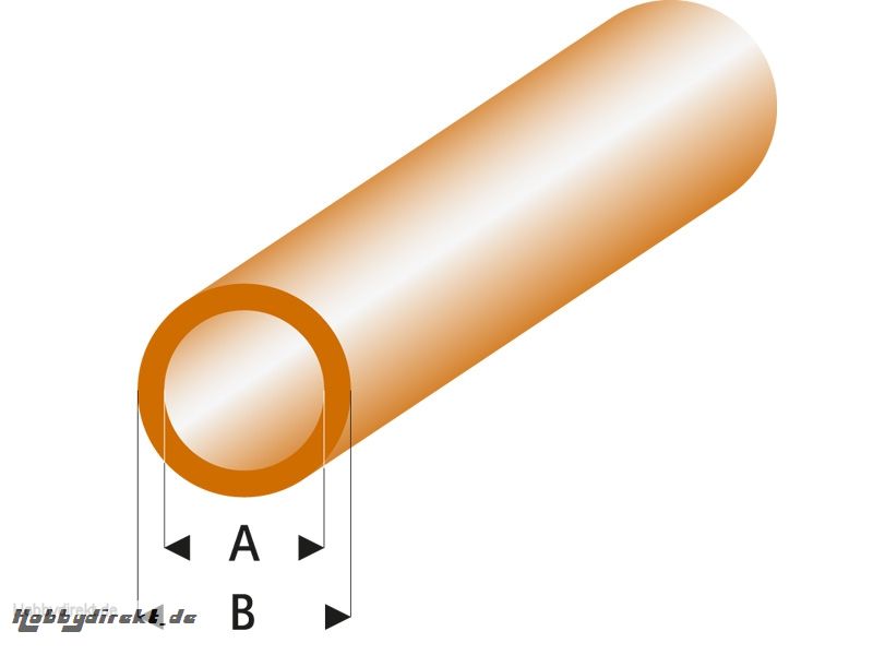 ASA Rohr transparent braun 3x4x330 mm (5) Krick rb427-55-3